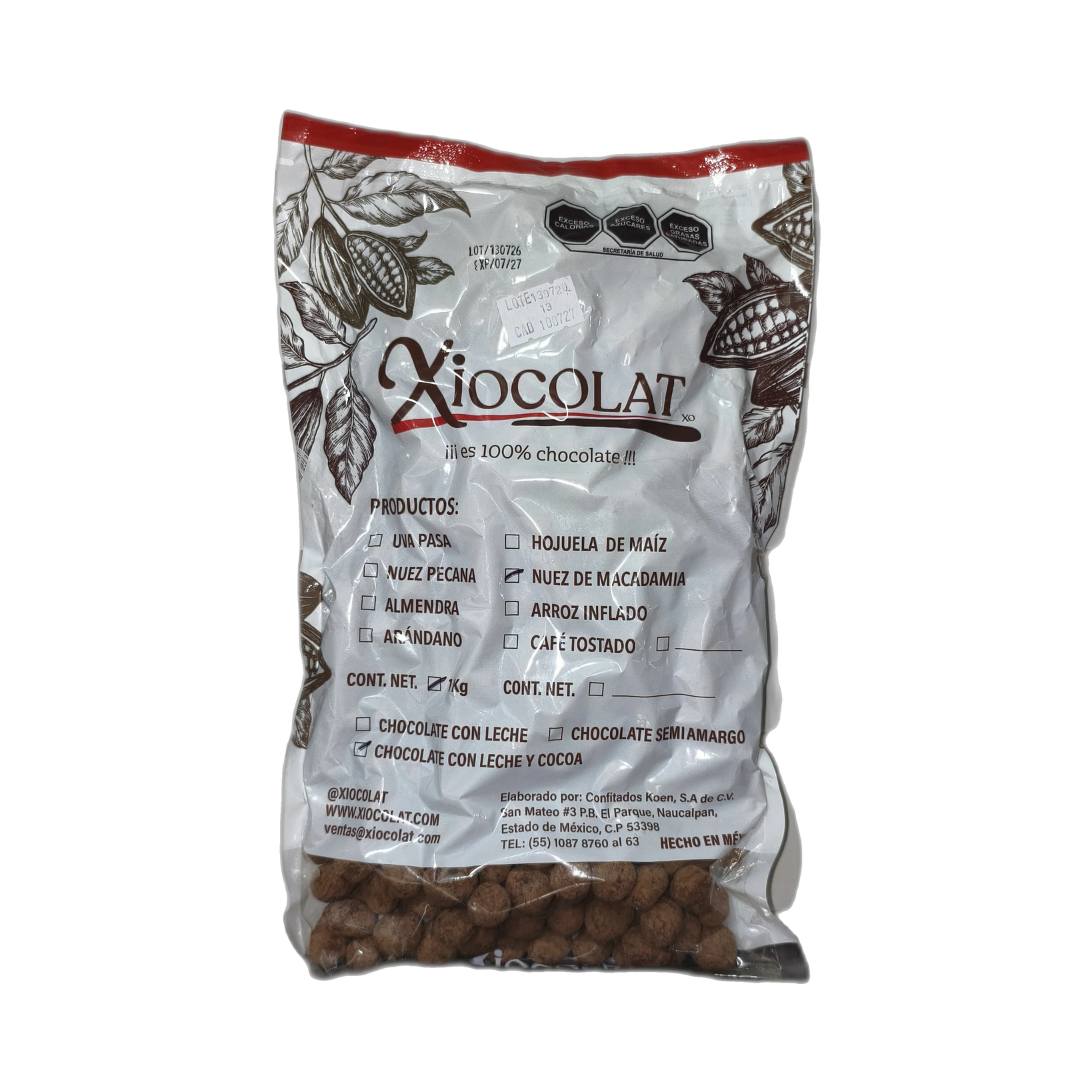 Chocolate c/nuez de macadamia (Xiocolat)